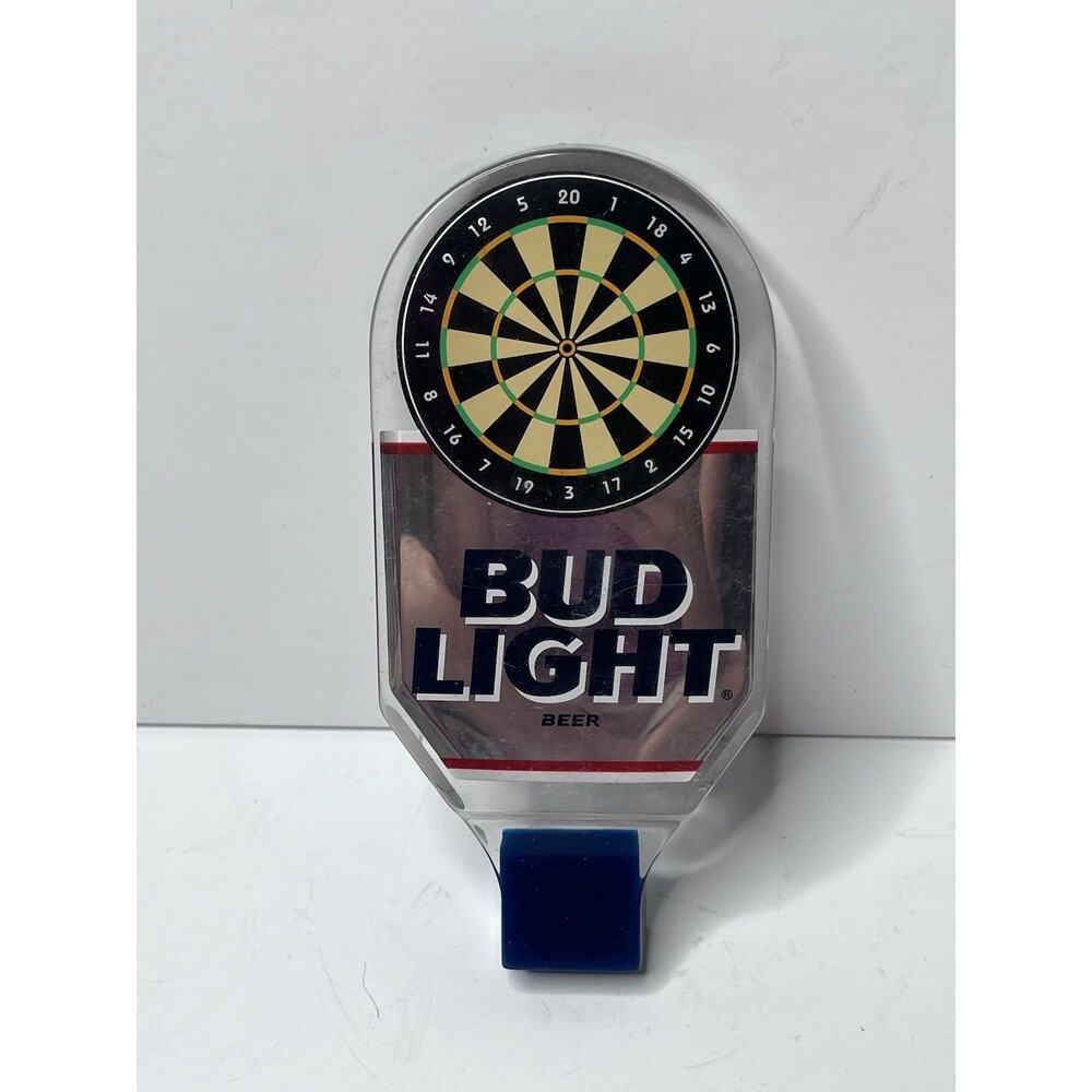 Bud Light Budweiser Beer Clear Acrylic Lucite Dart Board Tap Handle  6.5”